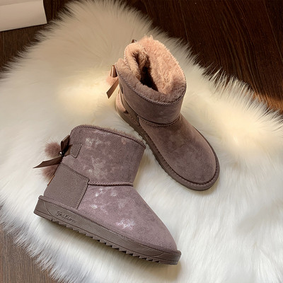 Női téli csizma lapos talppal és puha béléssel - többféle színben