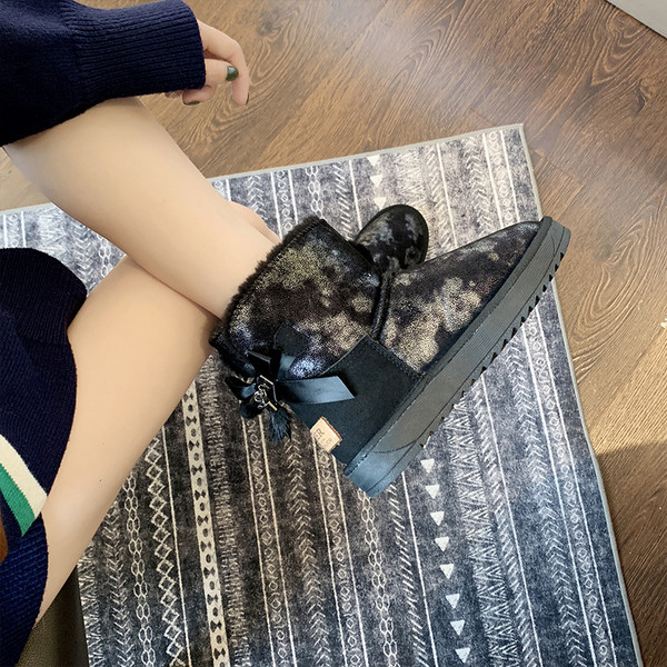 Női téli csizma lapos talppal és puha béléssel - többféle színben