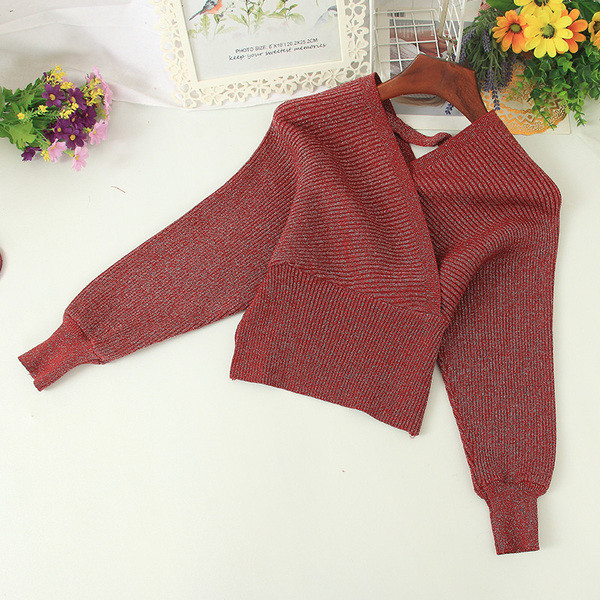 Stílusos női hosszú ujjú pulóver különböző színekben