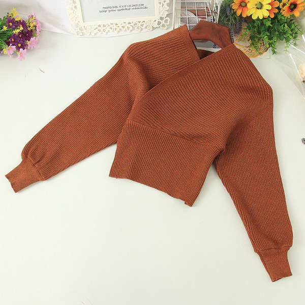 Stílusos női hosszú ujjú pulóver különböző színekben