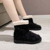 Lapos talpú, puha bélésű női téli csizma három színben