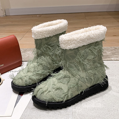 Lapos talpú, puha bélésű női téli csizma három színben