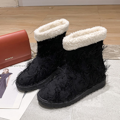 Lapos talpú, puha bélésű női téli csizma három színben