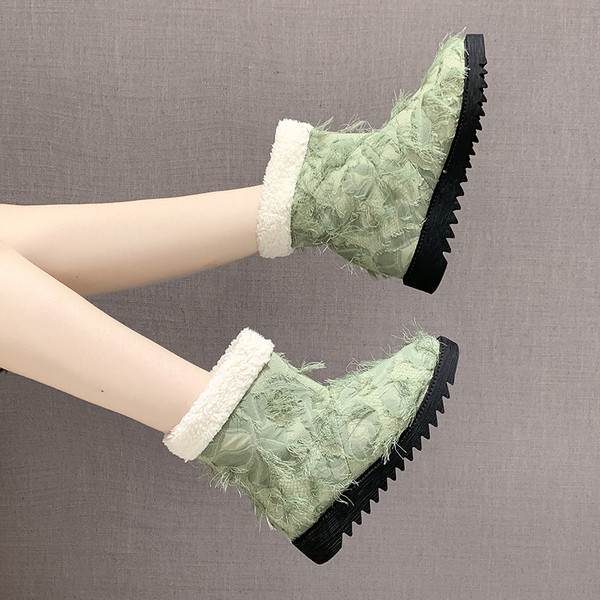 Lapos talpú, puha bélésű női téli csizma három színben