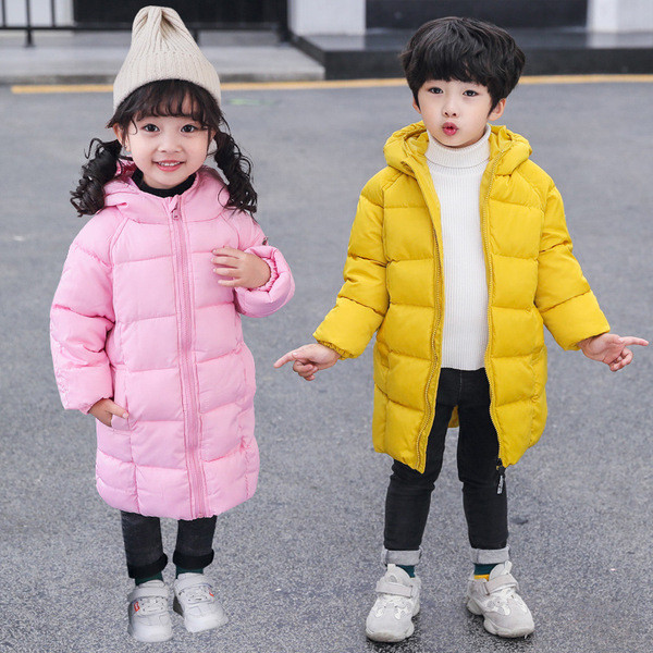 Μοντέρνο παιδικό χειμωνιάτικο μπουφάν για κορίτσια και αγόρια σε διάφορα χρώματα