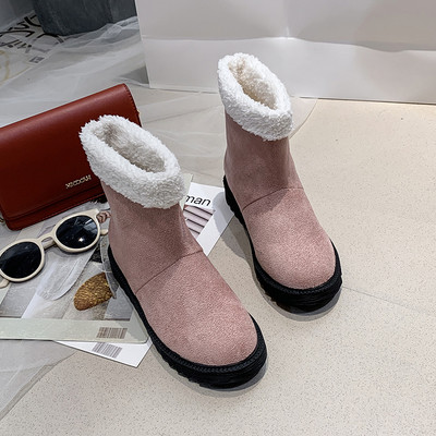 Női téli csizma puha béléssel, lapos talppal több színben