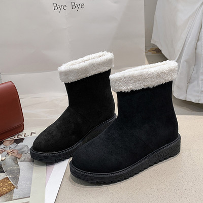 Női téli csizma puha béléssel, lapos talppal több színben