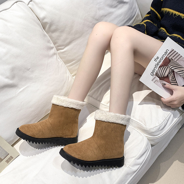 Női téli csizma puha béléssel, lapos talppal több színben