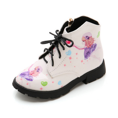 Modern gyerekcsizma rátéttel és fűzővel, négy színben