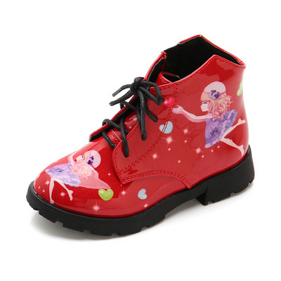 Modern gyerekcsizma rátéttel és fűzővel, négy színben