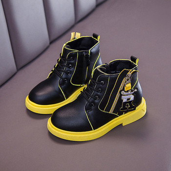 Детски модерни обувки за момчета с цип в три цвята