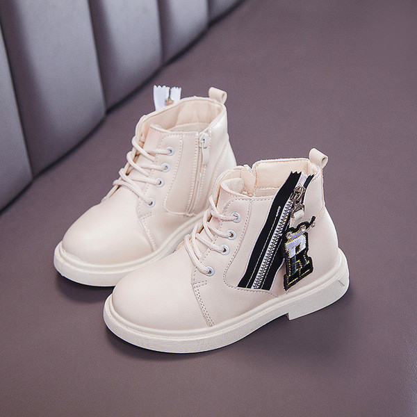 Детски модерни обувки за момчета с цип в три цвята