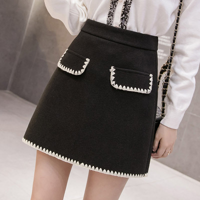 Alkalmi női szoknya magas derékkal, barna és fekete színben