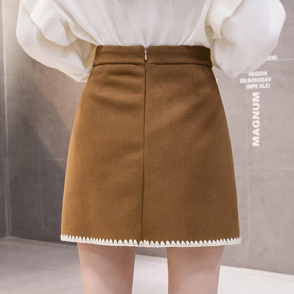 Alkalmi női szoknya magas derékkal, barna és fekete színben