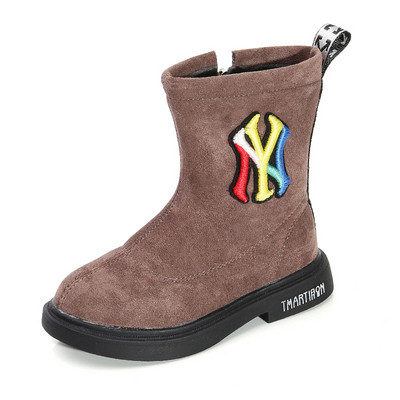 Modern gyerekcsizma öko velúrból és cipzárral több színben