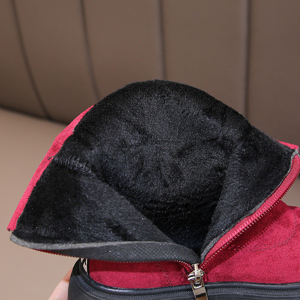 Modern gyerekcsizma öko velúrból és cipzárral több színben