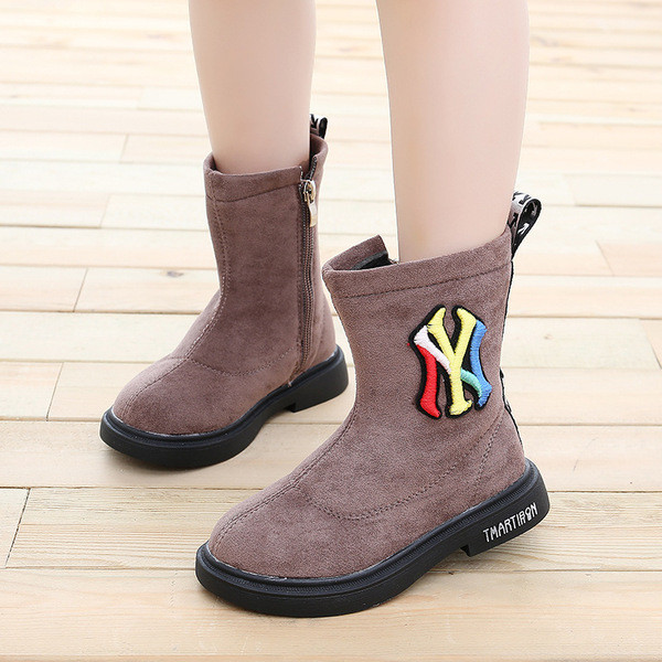 Modern gyerekcsizma öko velúrból és cipzárral több színben