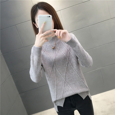 Női alkalmi pulóver polo gallérral több színben