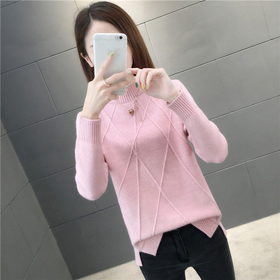 Női alkalmi pulóver polo gallérral több színben