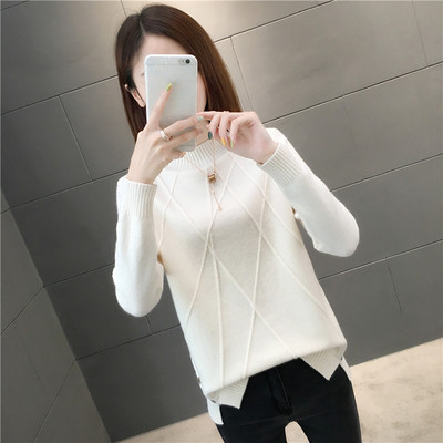 Női alkalmi pulóver polo gallérral több színben