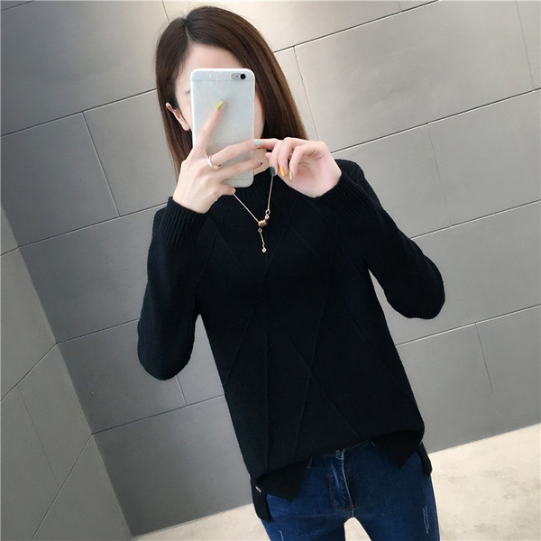 Női alkalmi pulóver polo gallérral több színben