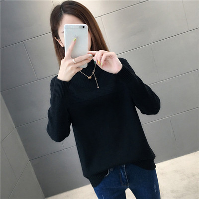 Női pulóver pólógallérral több színben