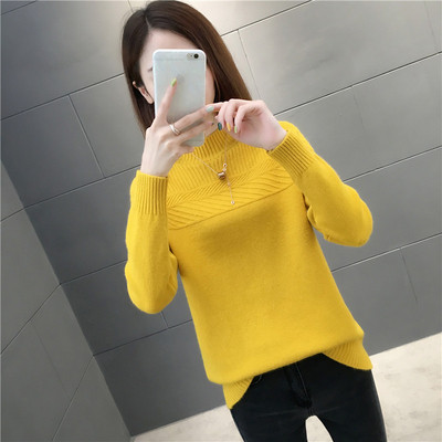 Női pulóver pólógallérral több színben