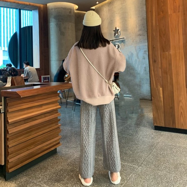 Széles és hosszú kötött nadrág két színben