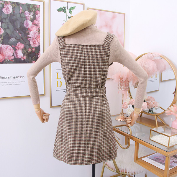 Új modell női ruha és blúz szett fekete és barna színben