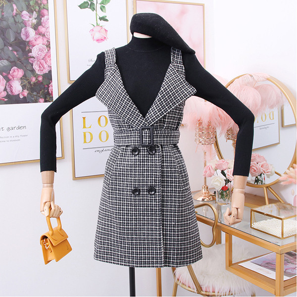 Új modell női ruha és blúz szett fekete és barna színben