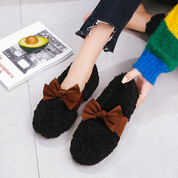 Papuci dama de puf cu panglica in mai multe culori