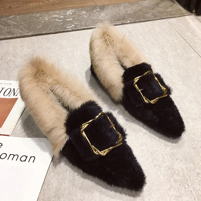 Γυναικεία αφράτα παπούτσια σε μαύρο και μπεζ χρώμα