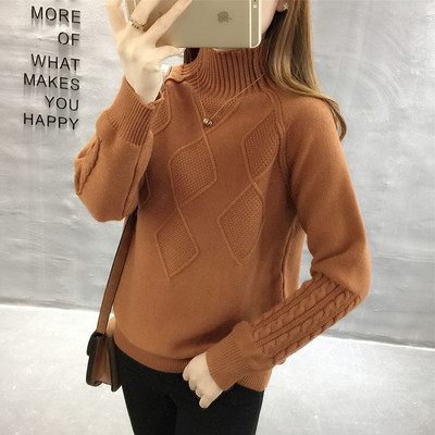 Női pulóver magas gallérral, hat színben