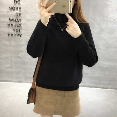 Női pulóver magas gallérral, hat színben