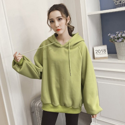 Νέο μοντέλο γυναικείο φούτερ με κουκούλα σε πράσινο χρώμα