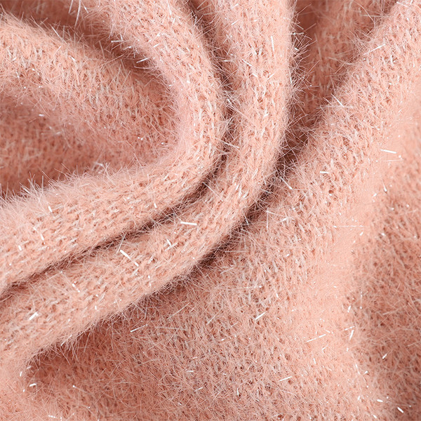 Fényes hatású női pehelypulóver több színben