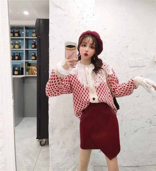 Cardigan dama cu nasturi colorati - model larg