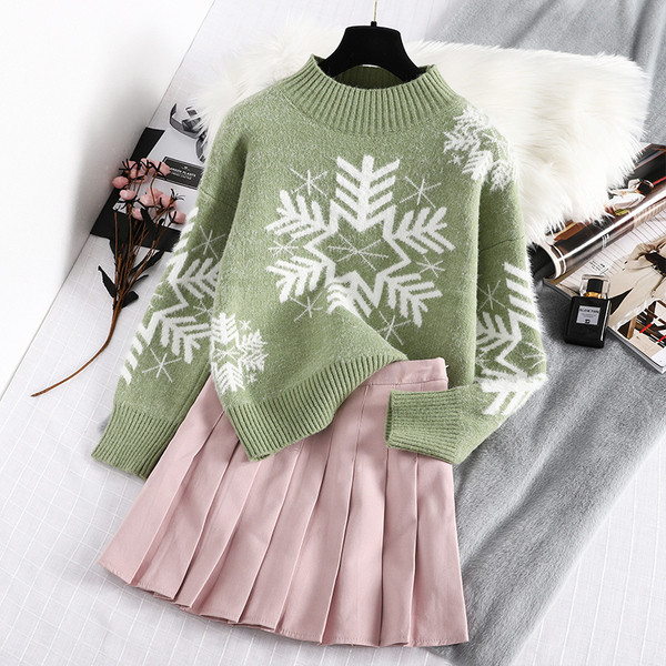 Új modell női pulóver polo gallérral, zöld és piros színben