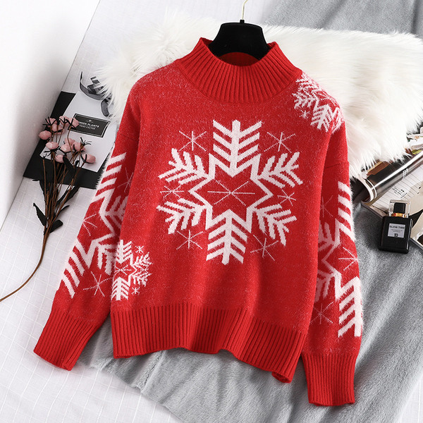 Új modell női pulóver polo gallérral, zöld és piros színben