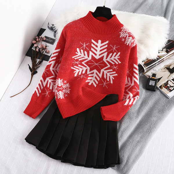 Új modell női pulóver polo gallérral, zöld és piros színben