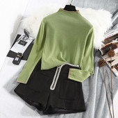 Új modell női pulóver polo gallérral - többféle színben