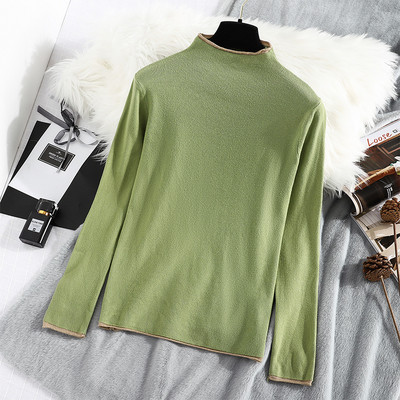 Új modell női pulóver polo gallérral - többféle színben