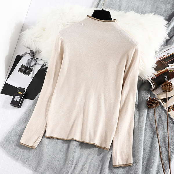 Új modell női pulóver polo gallérral - többféle színben