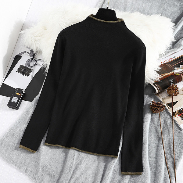 Új modell női pulóver polo gallérral - többféle színben