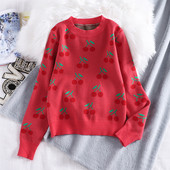 Új modell modern női pulóver kerek nyakkivágással - több színben