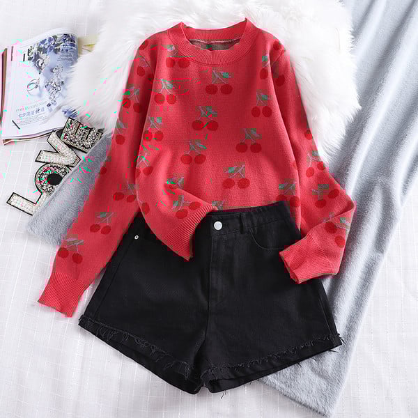 Új modell modern női pulóver kerek nyakkivágással - több színben