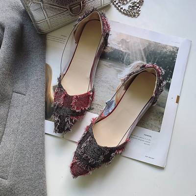 Modern női cipő vastag sarkú hegyes modell több színben