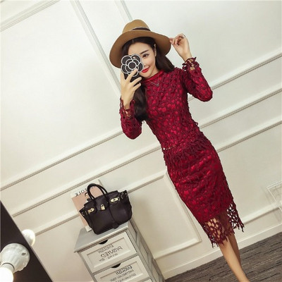 Új modell kétrészes női szett bordó csipkével