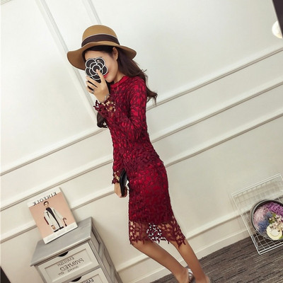 Új modell kétrészes női szett bordó csipkével