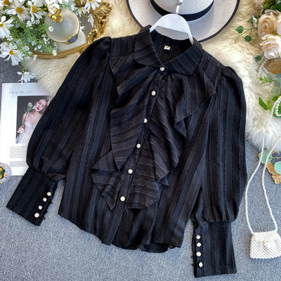 Modern női ing békával, három színben